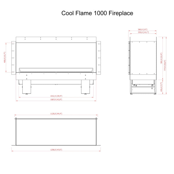 Cool Flame 1000 Three-sided