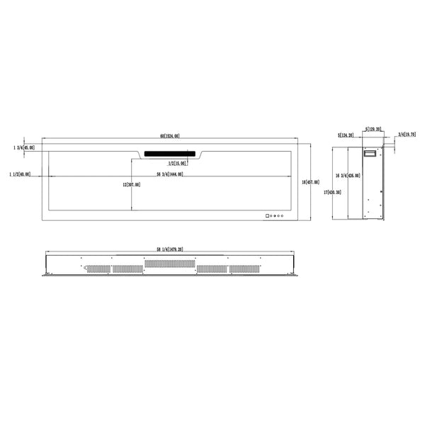 Elite 153 cm – Indbygningselpejs