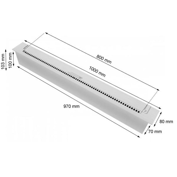 Slimline brandkar - 100 cm