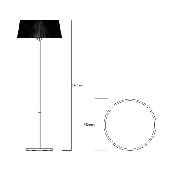 Artix stående hvid 2100 watt terrassevarmer