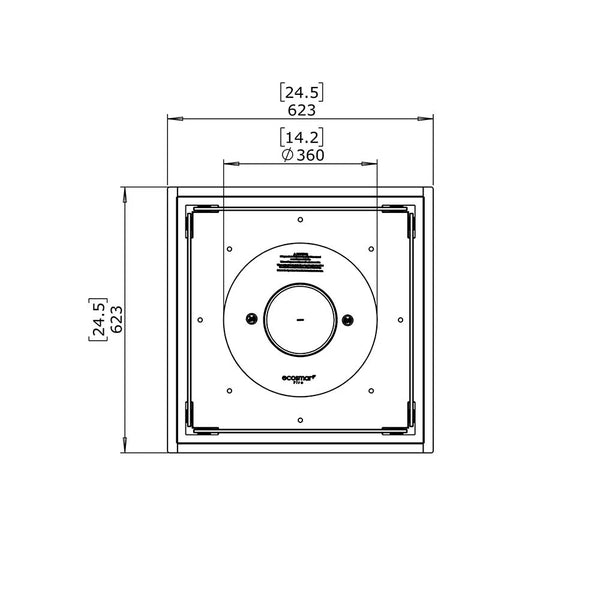 Square 22 biopejs indbygningskit