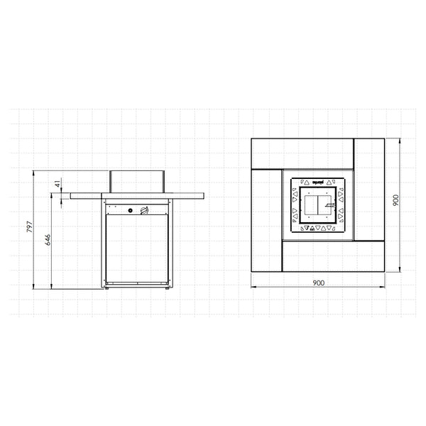 Square Table - Udendørs Gaspejs