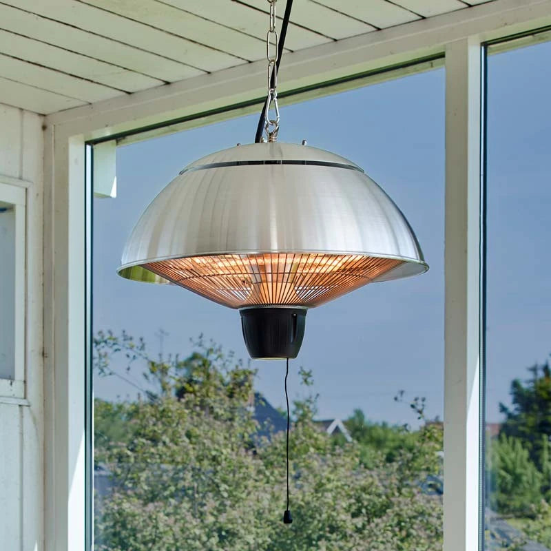Terrassevarmer 600/ 1500W, HA, Ø42 cm, Sølv