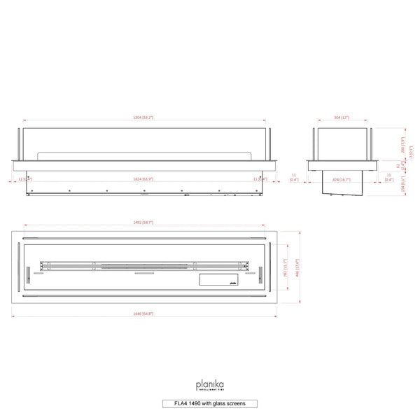 Indbygningsprofil 1490 - FLA4/FLA4+