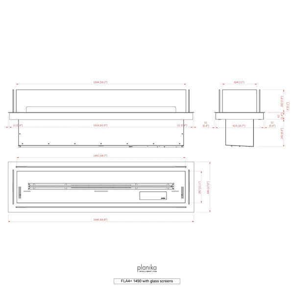 Indbygningsprofil 1490 - FLA4/FLA4+