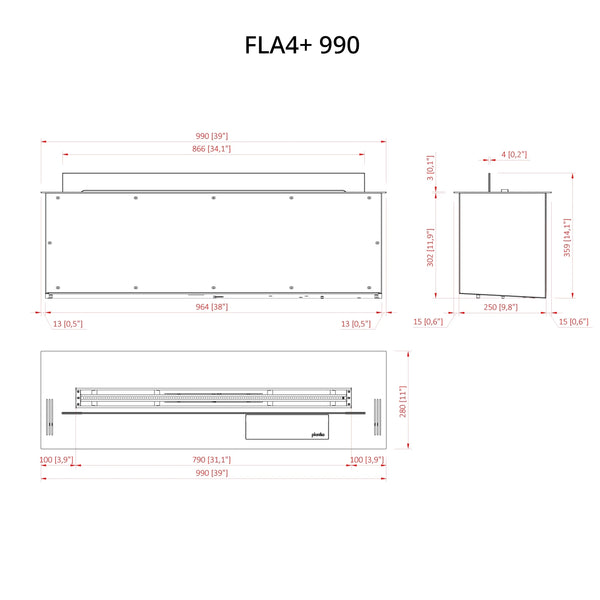 FLA4+ 990 - Automatisk Bioethanol Brandkar