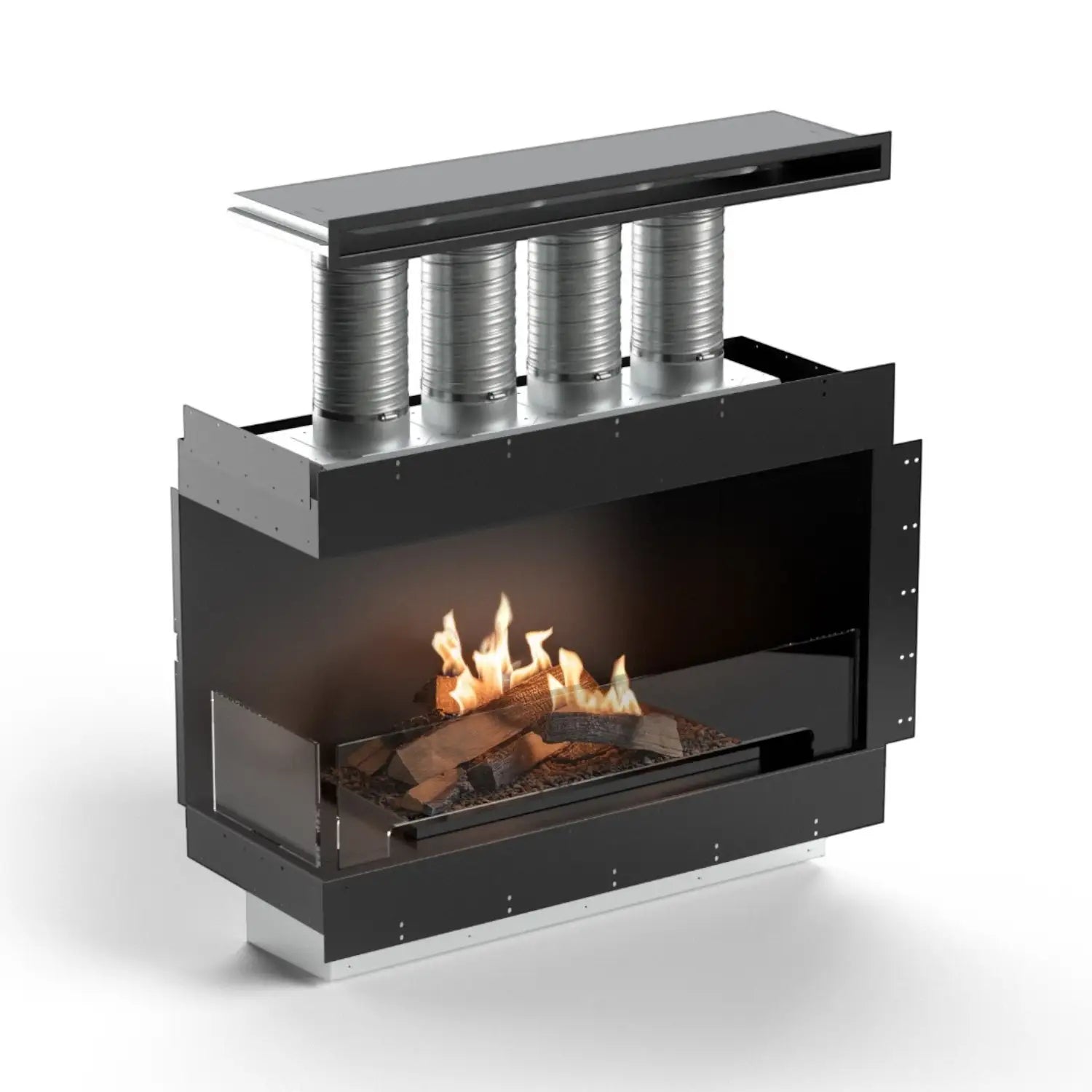Flogs Box 1000 Venstre Hjørne (Indvendig Ventilation) - Bioethanol Pejs