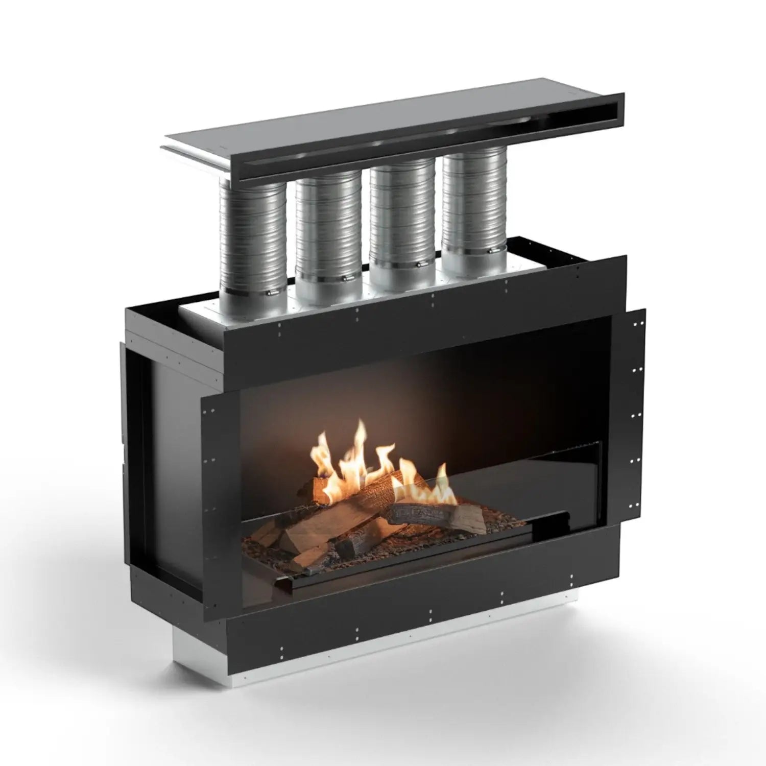 Flogs Box 1000 Enkeltsidet (Indendørs Ventilation) - Bioethanol Pejs