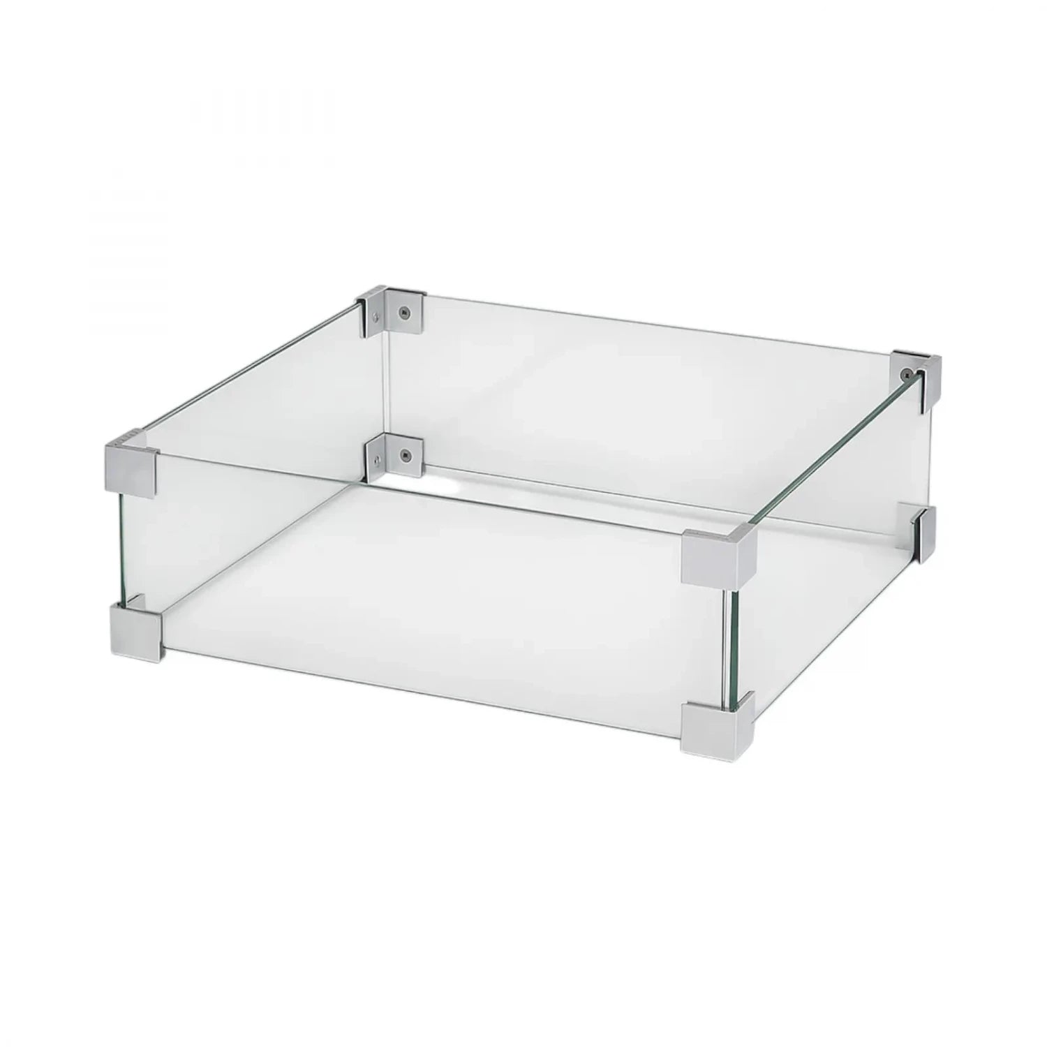 Square safety glass for gas burner