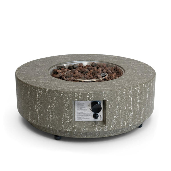 Estate Round 76 Dark Travertine – Rund gaspejsbord