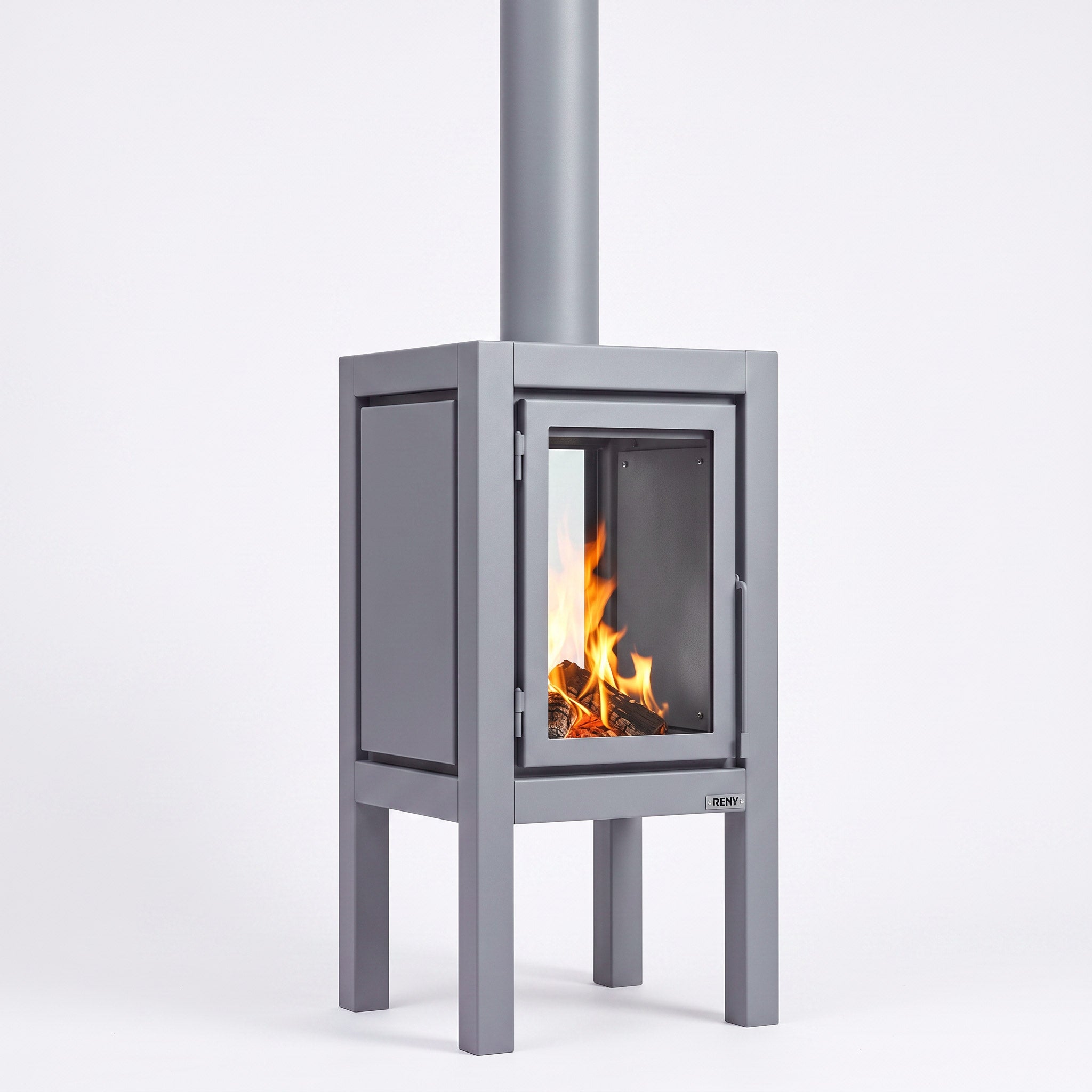 Quaruba XXL Outdoor Fireplace - Matte Steel