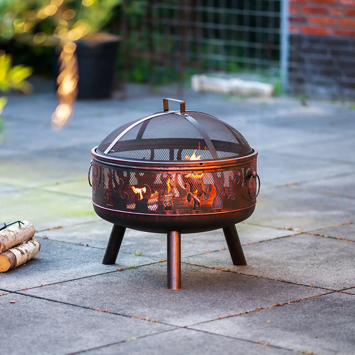 Bålsted med grill og net