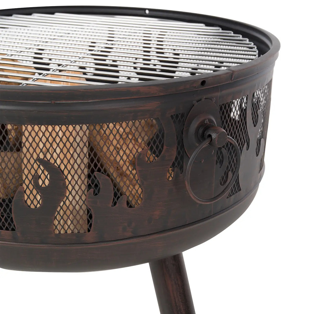 Bålsted med grill og net