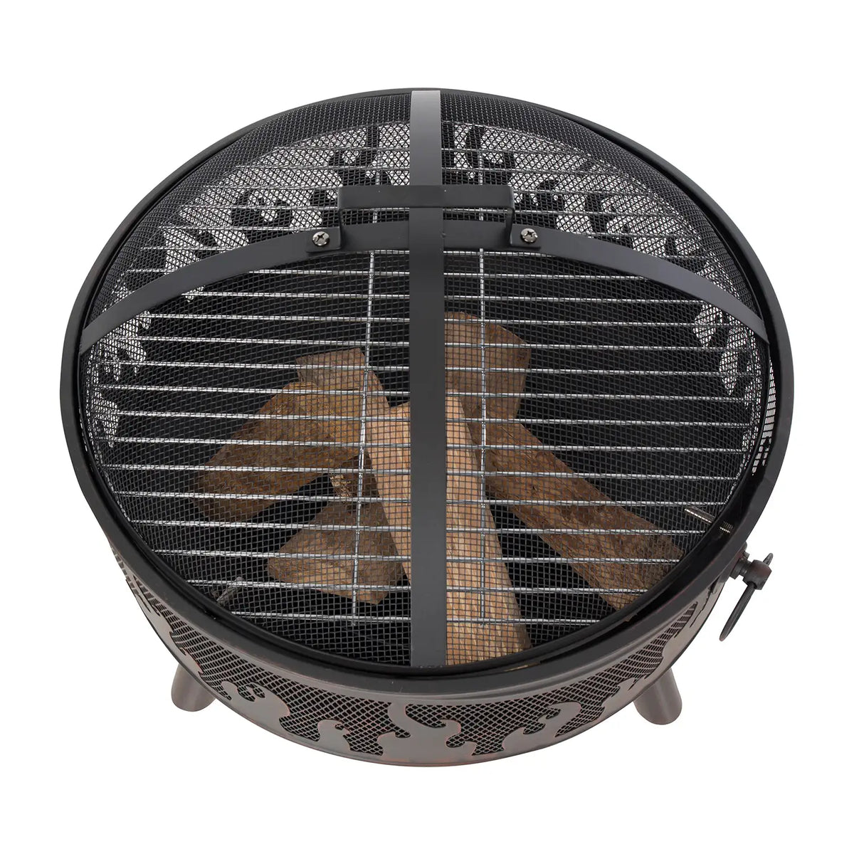 Bålsted med grill og net