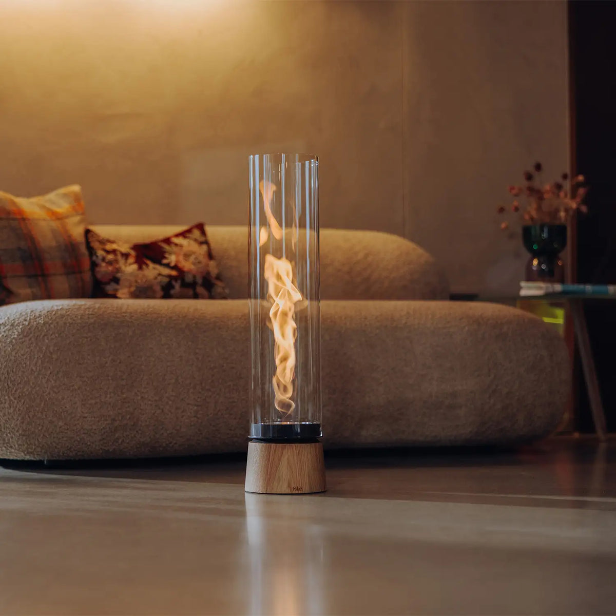 SPIN air 1500 Pedestal Fireplace Oak