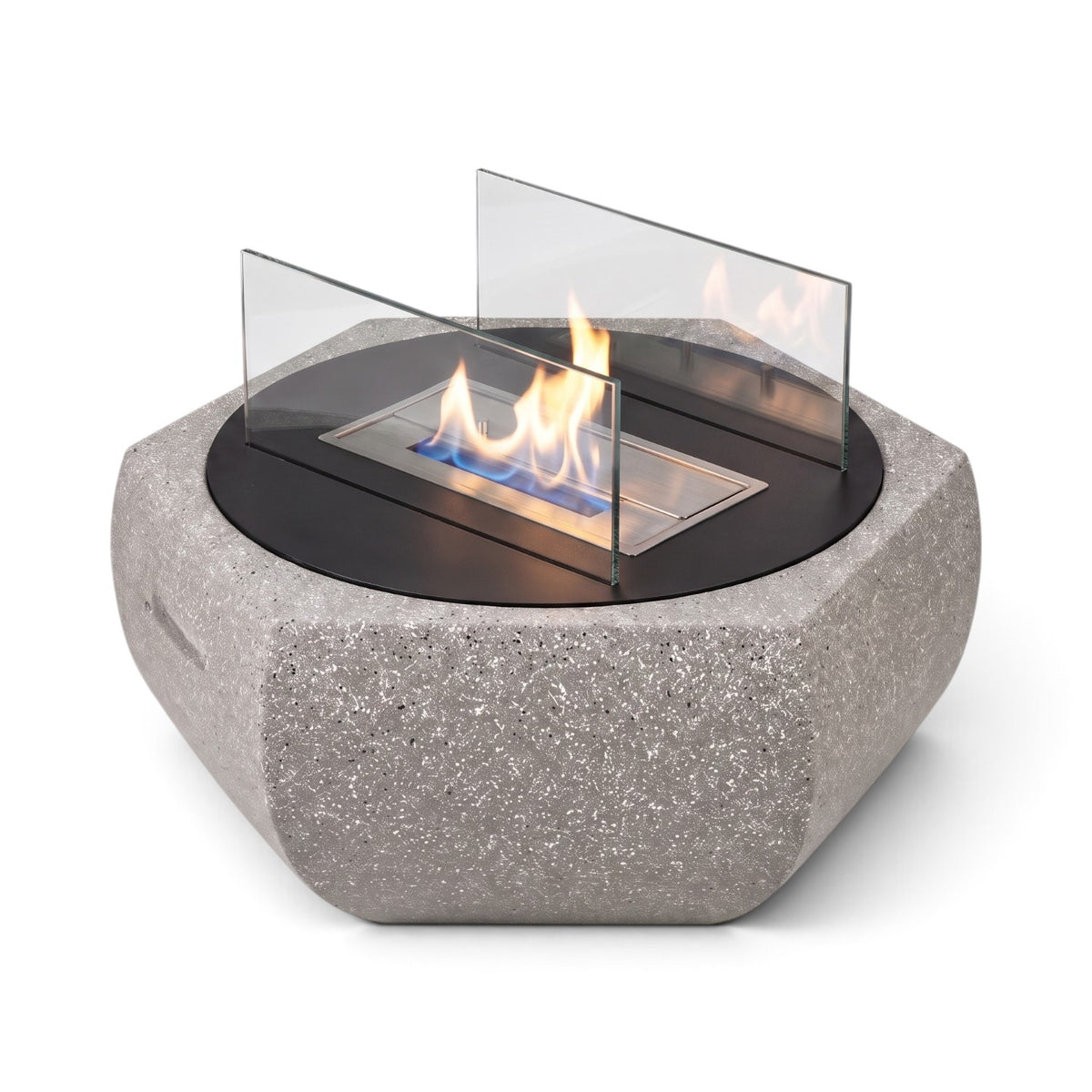 SOLIS - Granite Grey - Outdoor Bioethanol Fireplace
