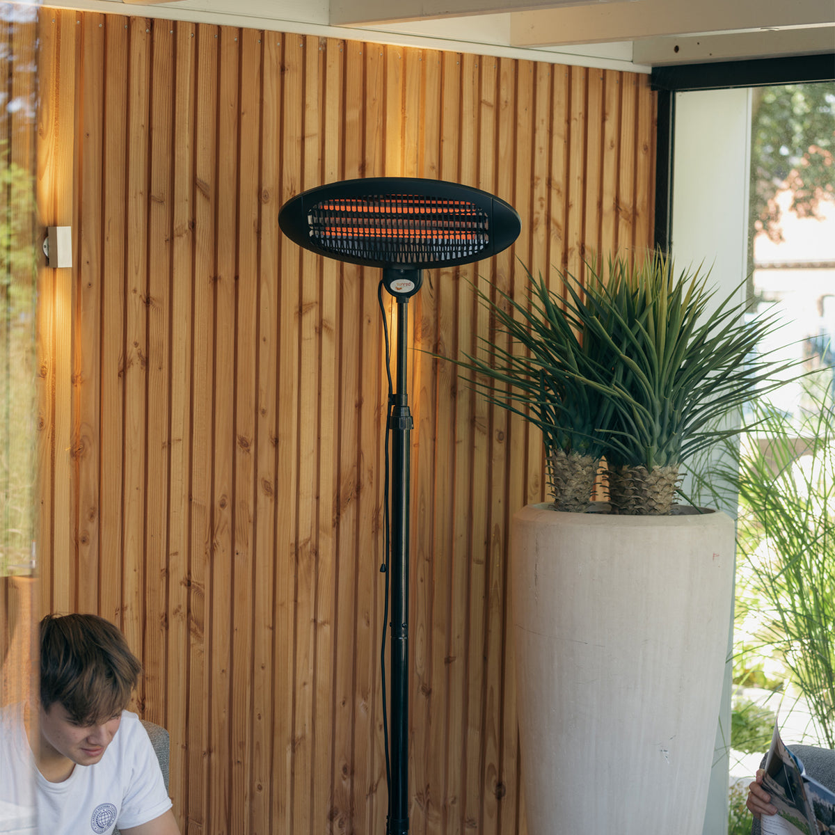 Elektra fritstående terrassevarmer 2000 watt