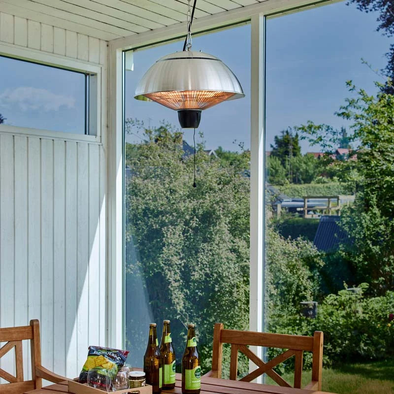 Terrassevarmer 600/ 1500W, HA, Ø42 cm, Sølv