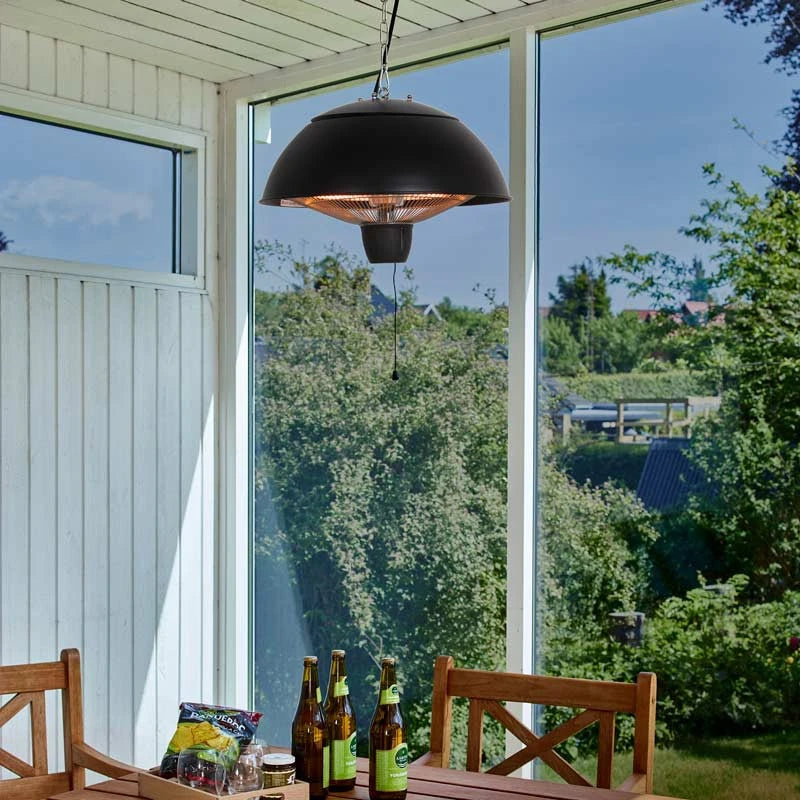 Terrassevarmer 600/ 1500W, HA, Ø42 cm, Sort
