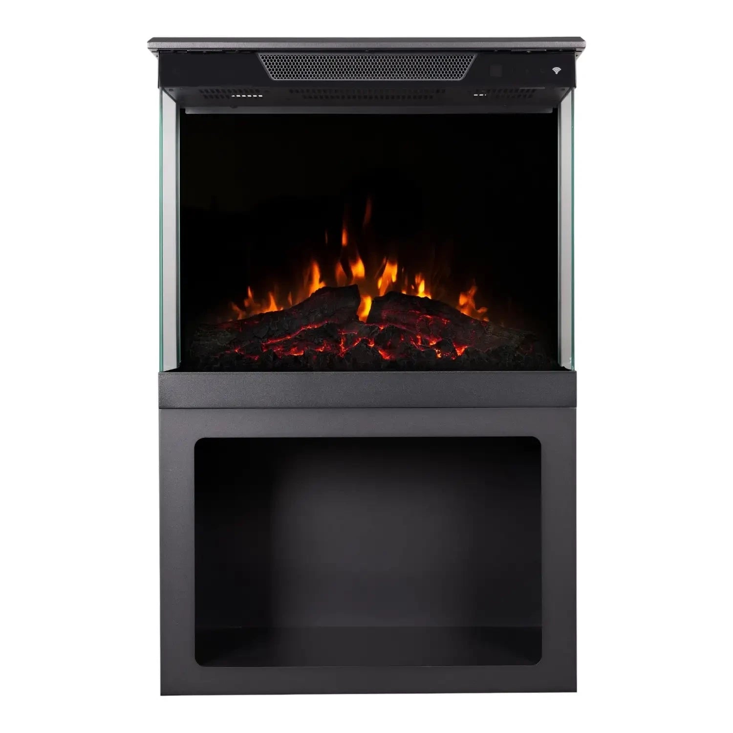 Tower 46 elpejs med brændeopbevaring