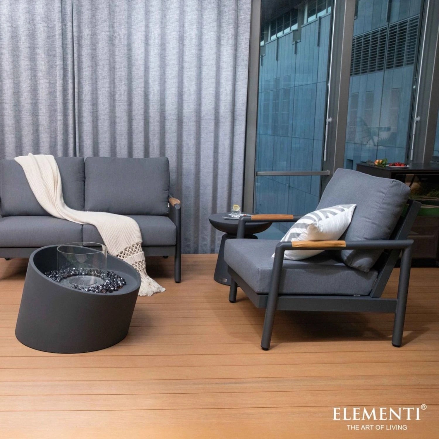 TORRE bioethanol ildsøjle - Slate Black