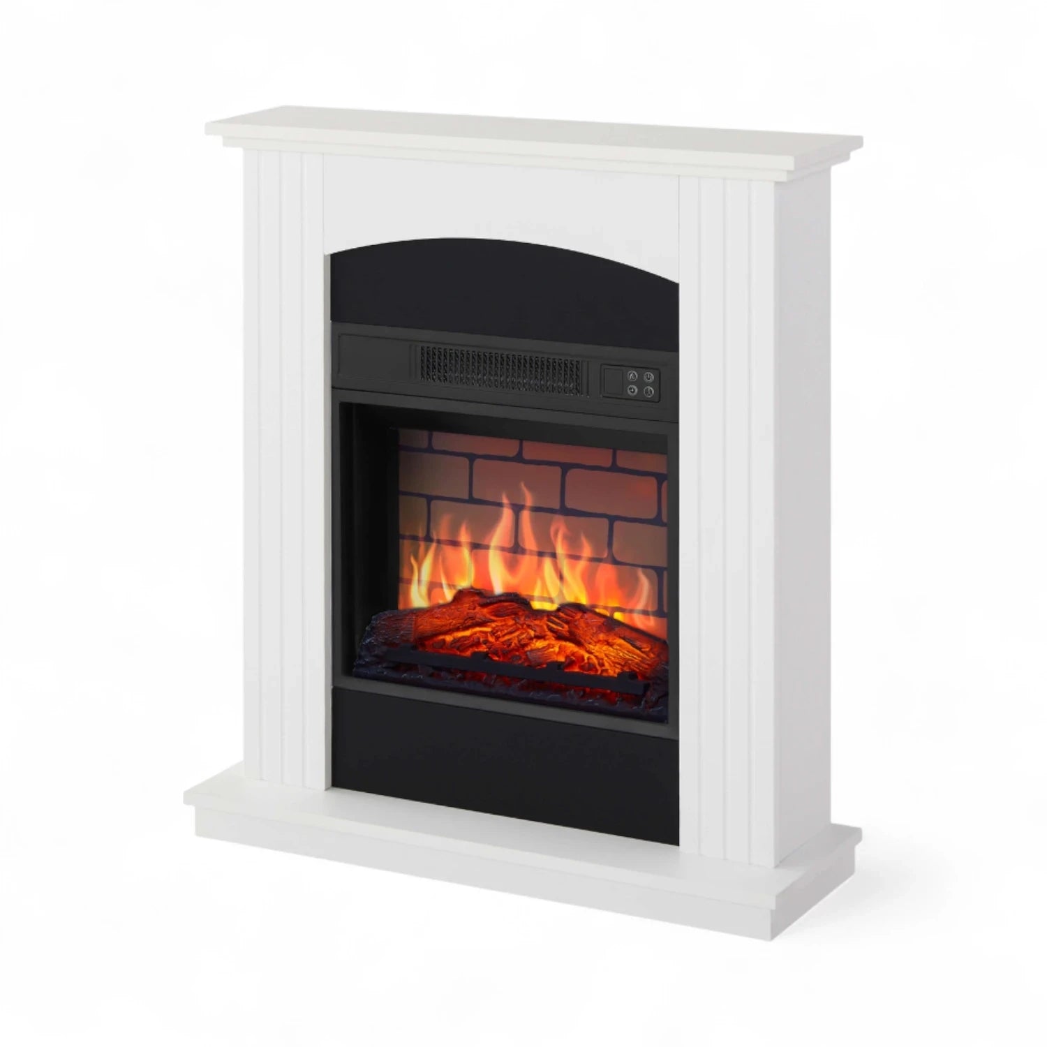 Collins AF18B Electric Fireplace – White Mantel with 18" Insert