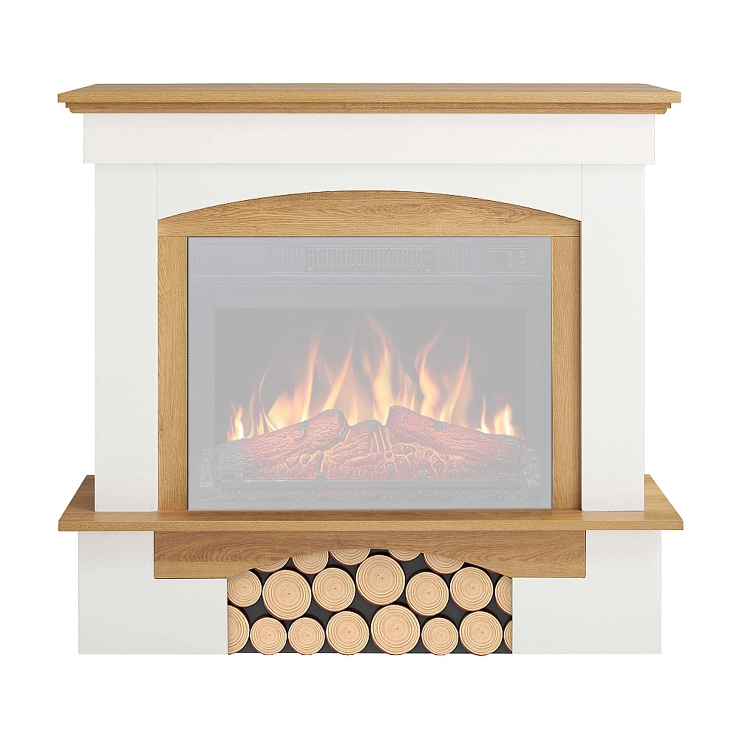 Woodley Hvid / Naturlig Eg - Pejseramme i MDF