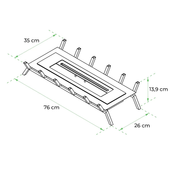 Grate XL - 80 cm indsats med dekorationstræ