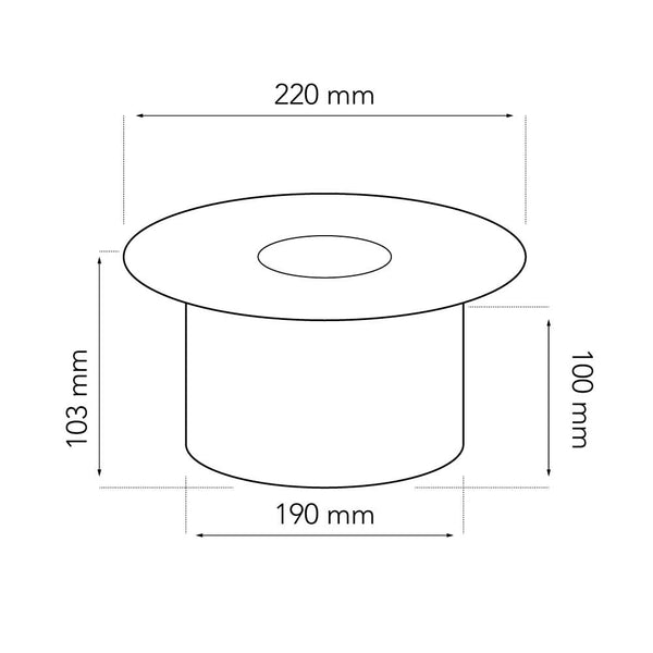 Round 2,5L Bio Burner (Ø: 19 cm)