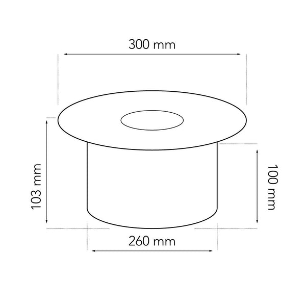 Rund 5 liter biopejs brandkammer - Ø: 30 cm