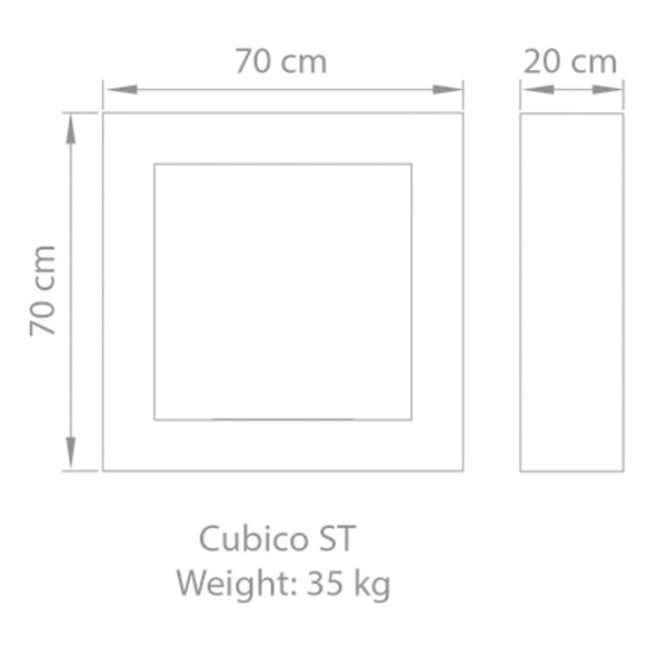 Cubico ST - børstet rustfrit stål