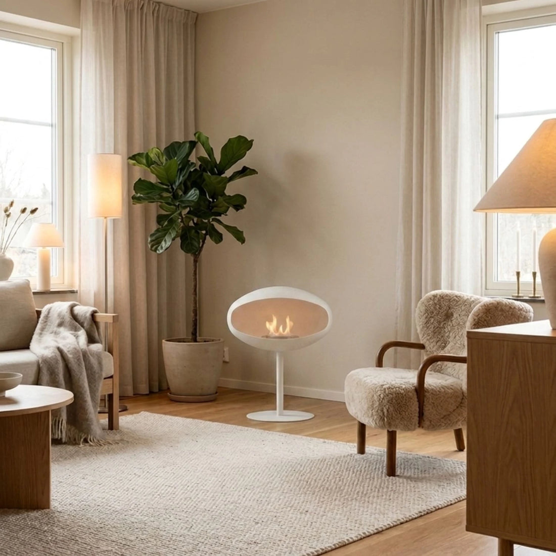 Cocoon Pedestal - Hvid