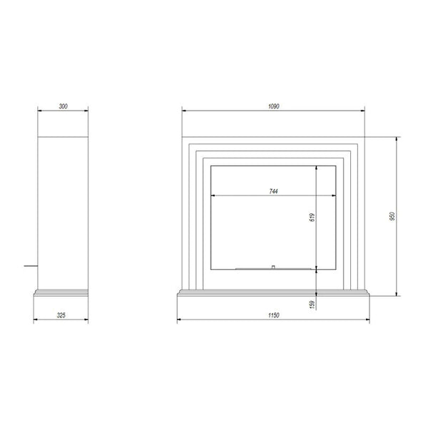 Chilton - Freestanding Bioethanol Fireplace