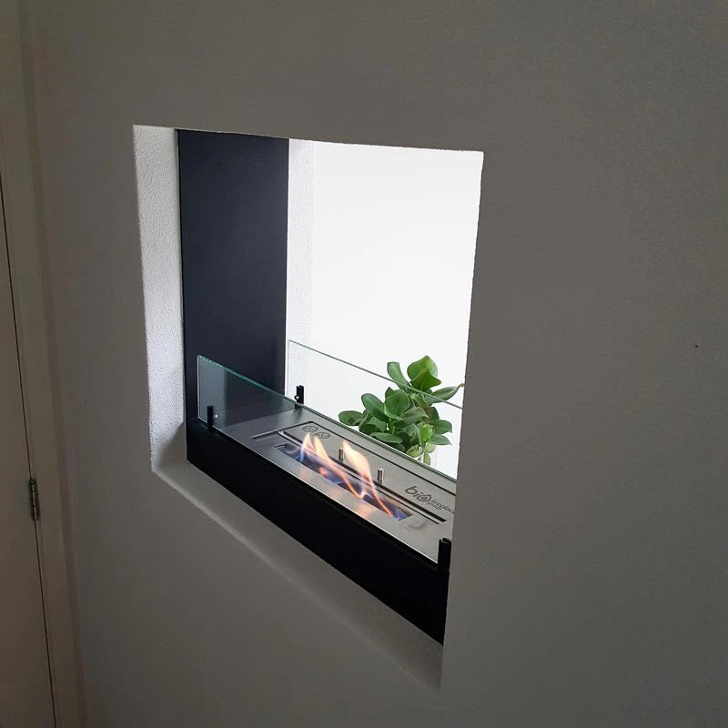 To-sidet 60 cm biopejs til indbygning - Sort