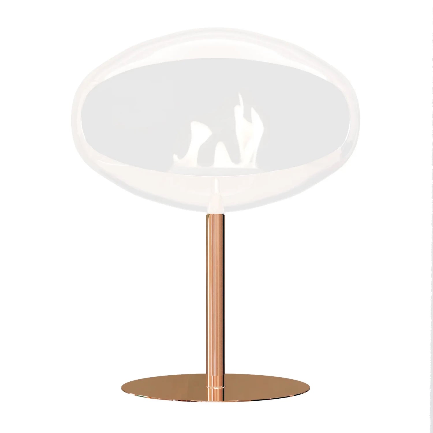 Poleret Kobber Cocoon Pedestal Fod