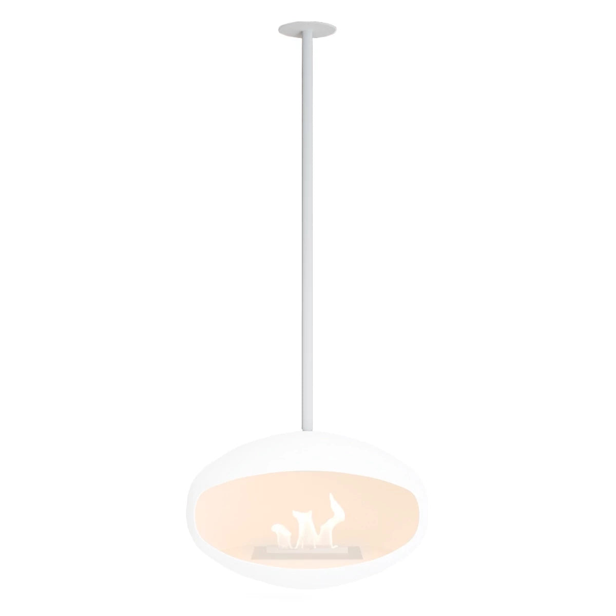 Hvidt Loftbeslag og Stang - Cocoon Fires