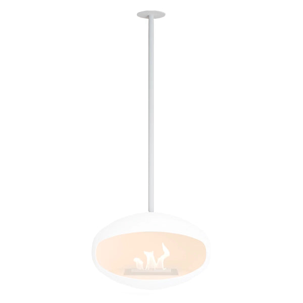 Hvidt Loftbeslag og Stang - Cocoon Fires
