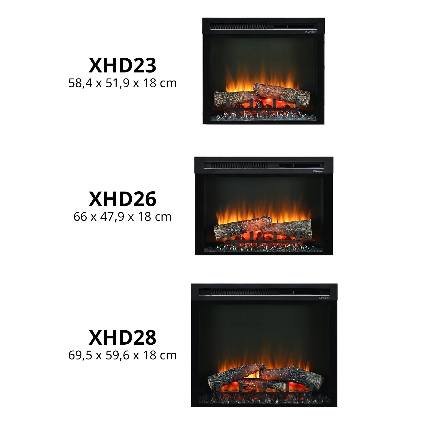 XHD Electric Firebox - Elpejsindsats i flere størrelser