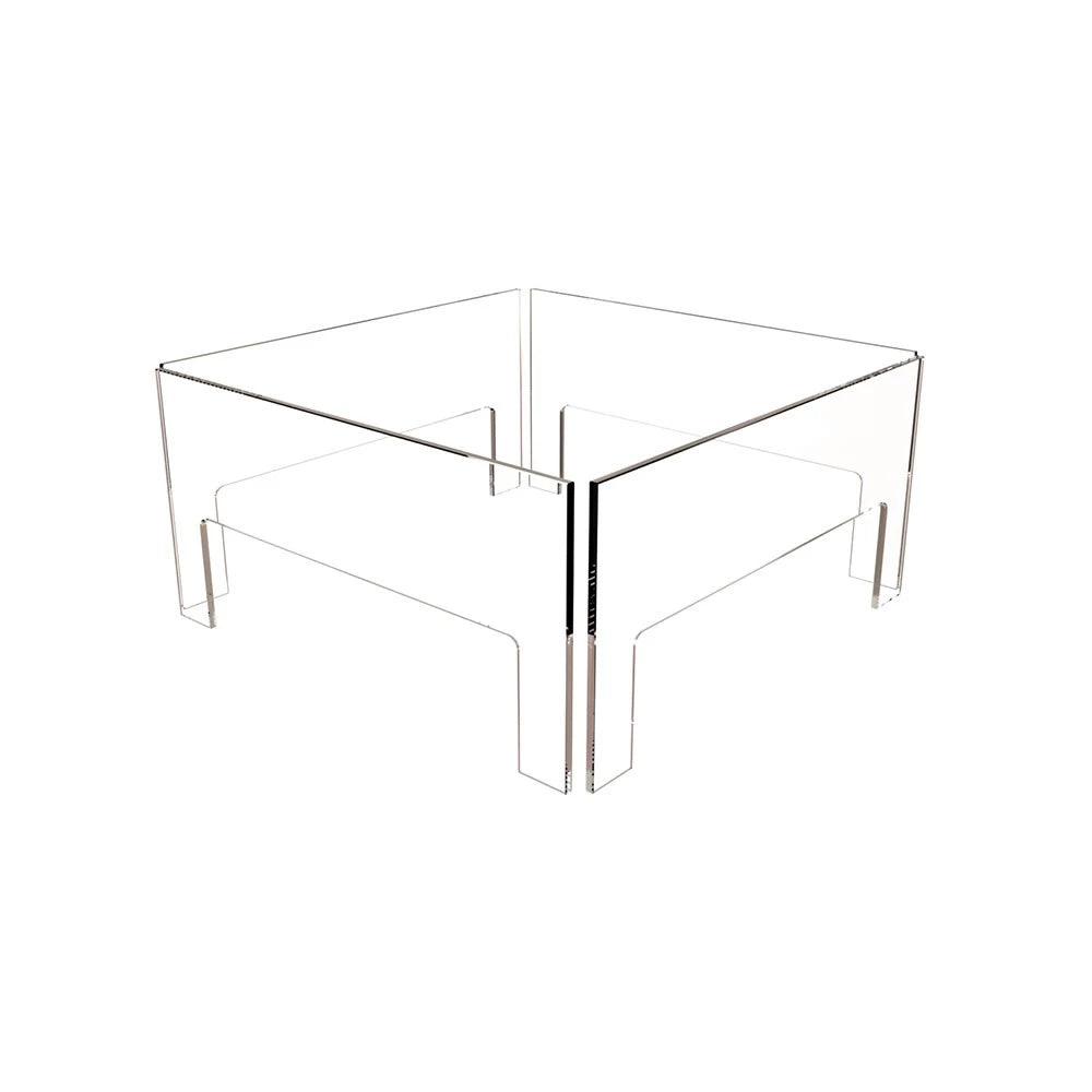 S500 glass screen for bioethanol fireplace, compact size