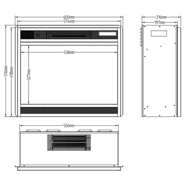 LED Klassik - Elpejs til indbygning - 60 cm