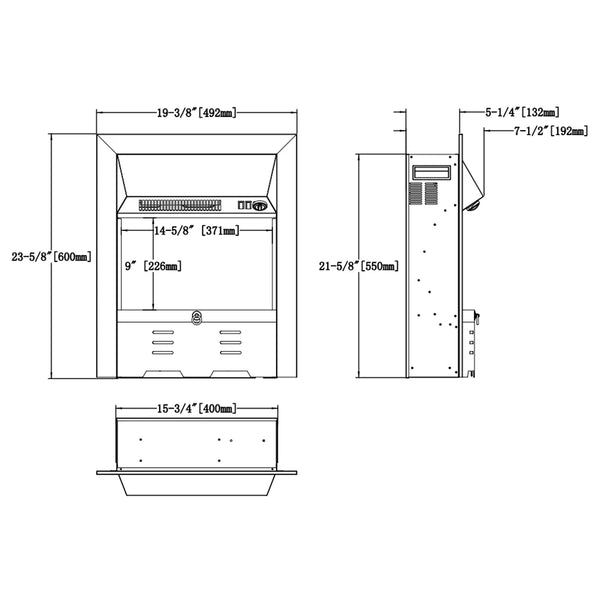 Dexter Silver Electric Fireplace Insert