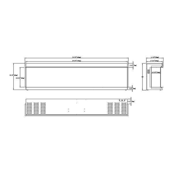 Solis 180 - 3-sidet indbygningselpejs