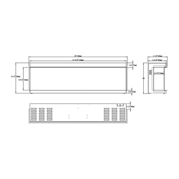 Solis 150 - 3-sidet indbygningselpejs