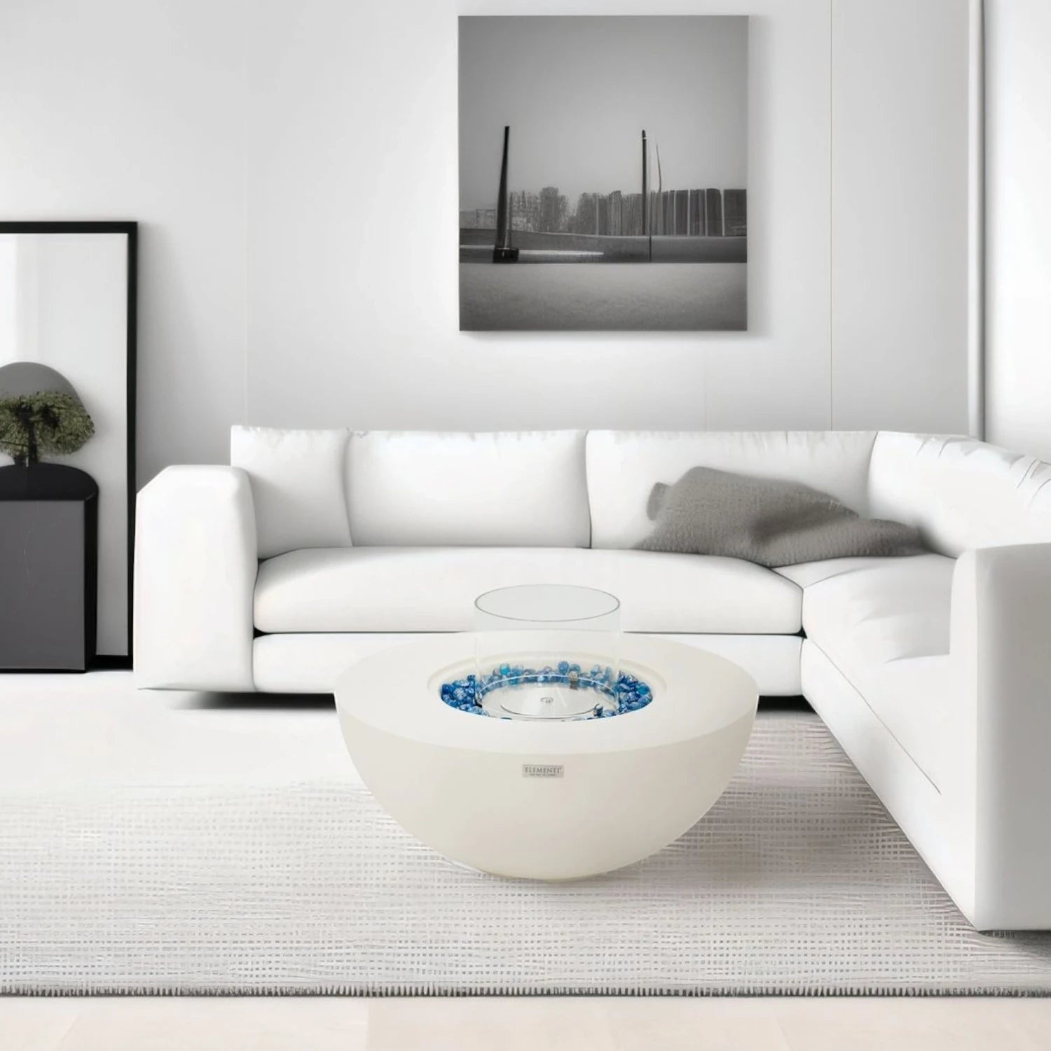 ROCA bioethanol ildbord - Cream White