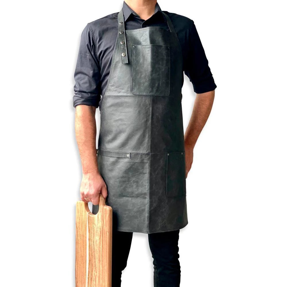 Apron - Black Leather