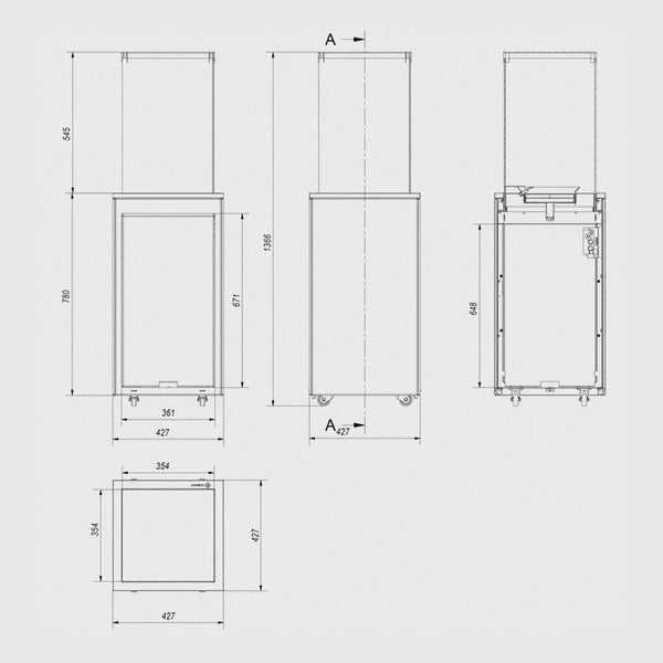 Deluxe Patio outdoor gaspejs - hvid