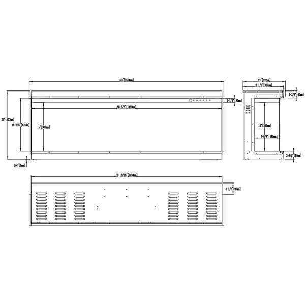 Gold 152 cm – Indbygningselpejs