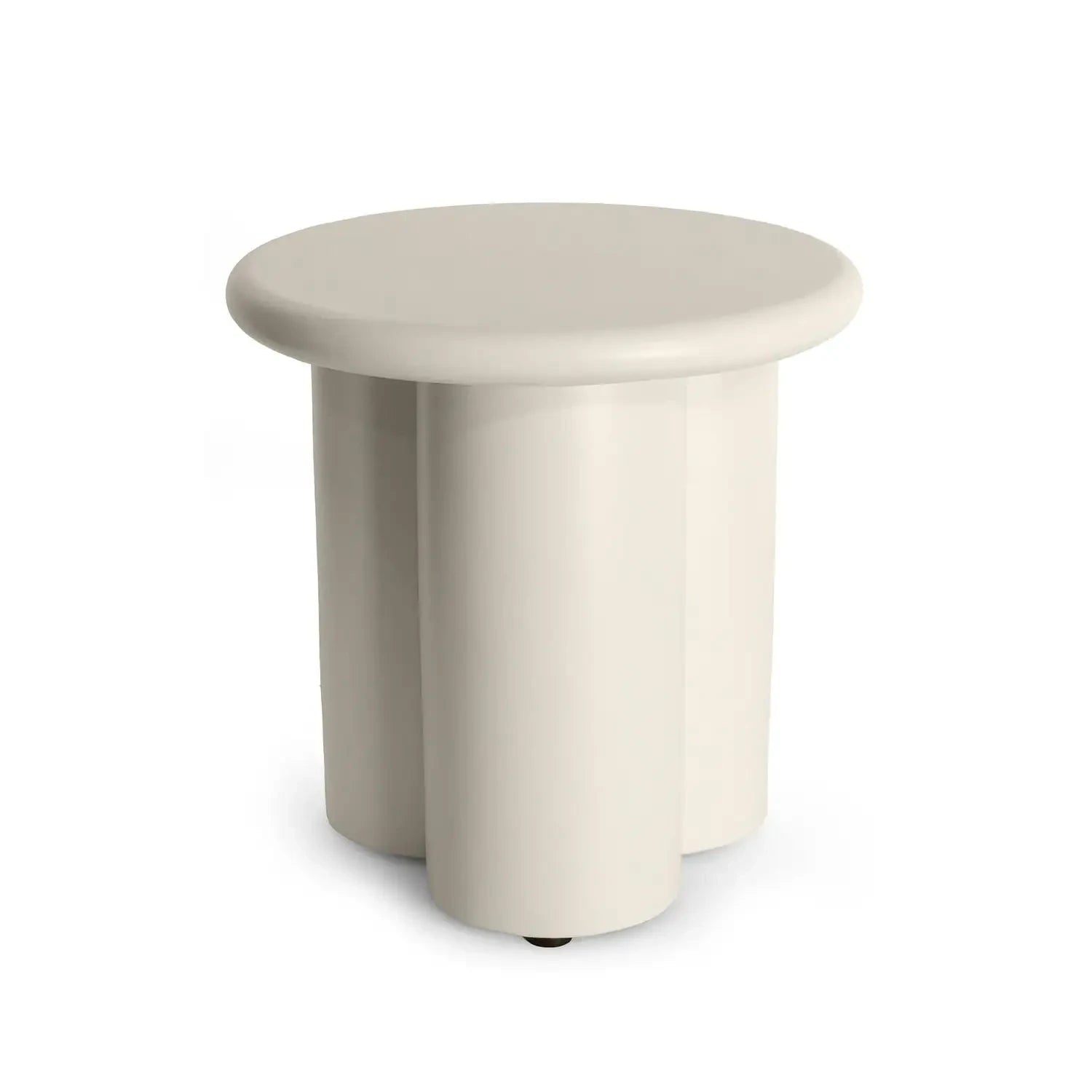 Sidebord Rib Oyster Beige – Udendørs komposit sidebord