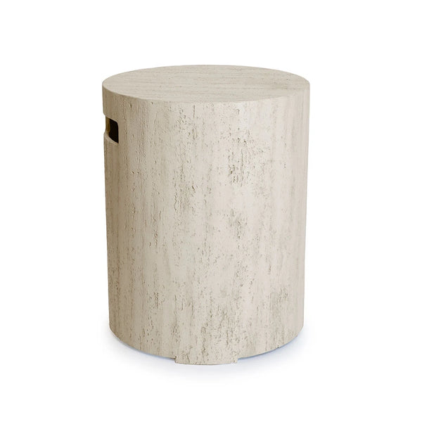 Enclosure rund travertine – gasflaske skjuler