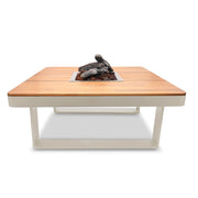 Horizon 95 Oyster Beige – Square Gas Firepit Table